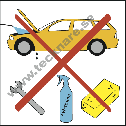 Prohibition sign for carwash 20
