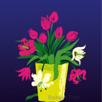 Tulips, poster illustration by Robert Toth