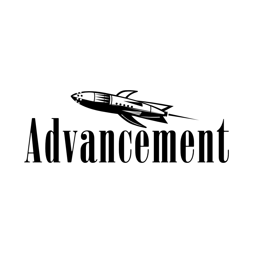 Retro logo for the online magazine Advancement 12