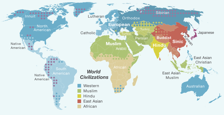 Map of world civilizations 1